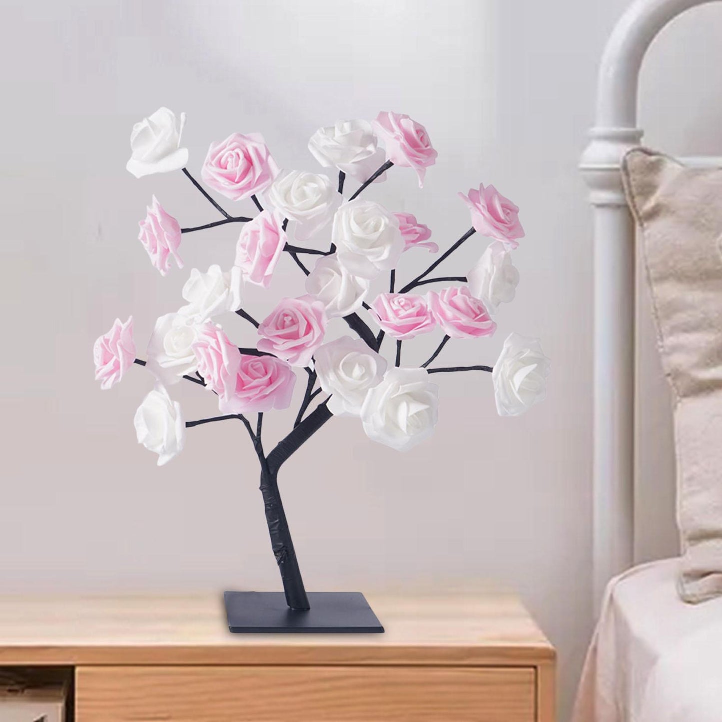 Artificial Rose Trees Lamp LED Night Light Bedside