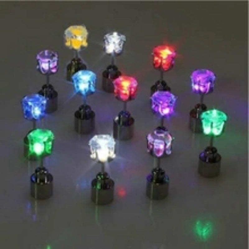 Light Up LED Bling Ear Stud Rings